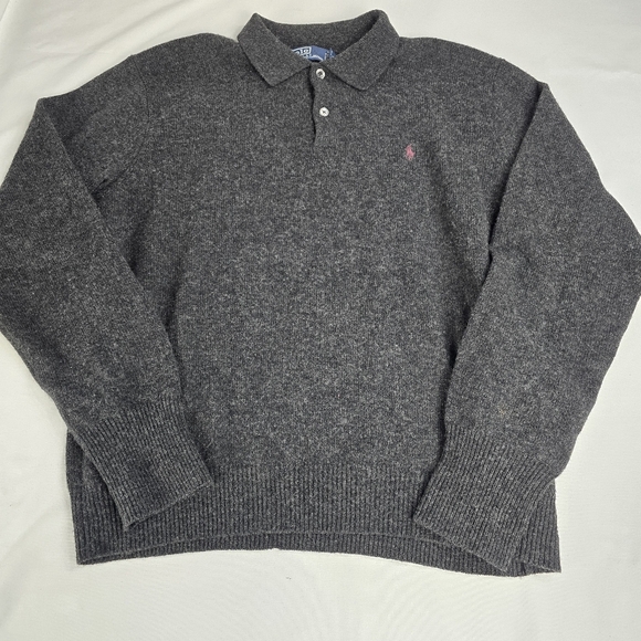Vintage 90's Polo Ralph Lauren 100% Lambswool Sweater Hong Kong Italian Yarn